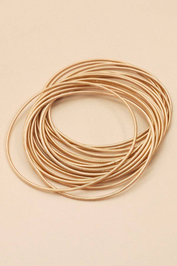 JOSSLYN by wall to wall - Wholesale Jewelry Set - Guitar String Bracelets -20pcs set | 40B1002