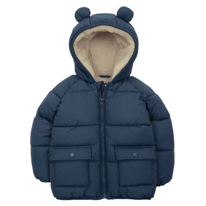 Rokka & Rolla - Wholesale Coat - Baby - Baby Toddler Boys' Sherpa Fleece Lined Puffer Coat0