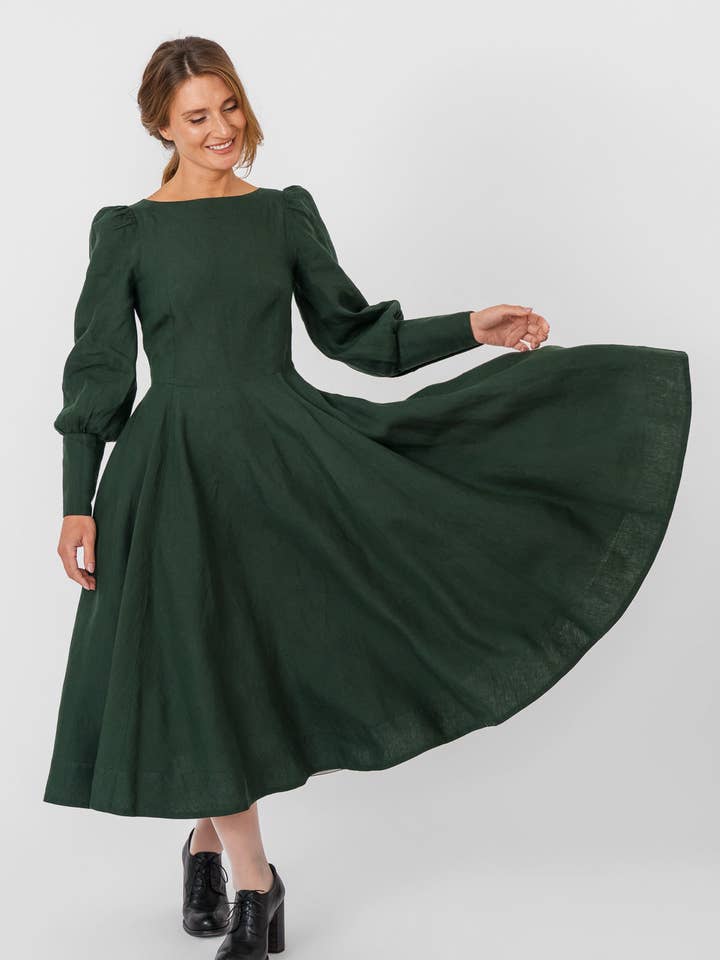 Red Poppy Hawthorn Dress, Long Sleeve for wholesale on Faire40