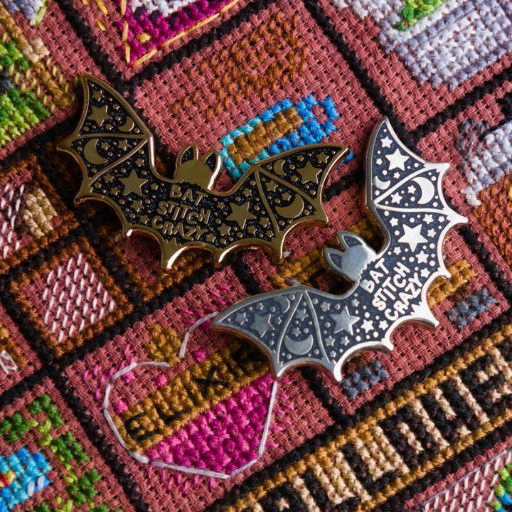 Bat Stitch Crazy Needle Minder for wholesale by Stitchonomy