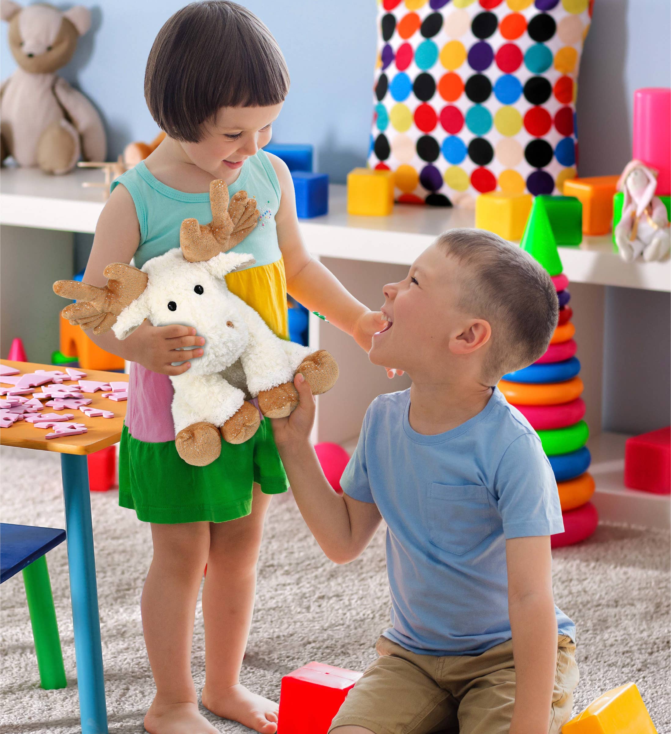 Cota Global – Großhandel Kuschel-/Plüschtier – Kind & Baby – Superweiches Plüsch - Eleganter Schlapp-Elch 26,7 cm5