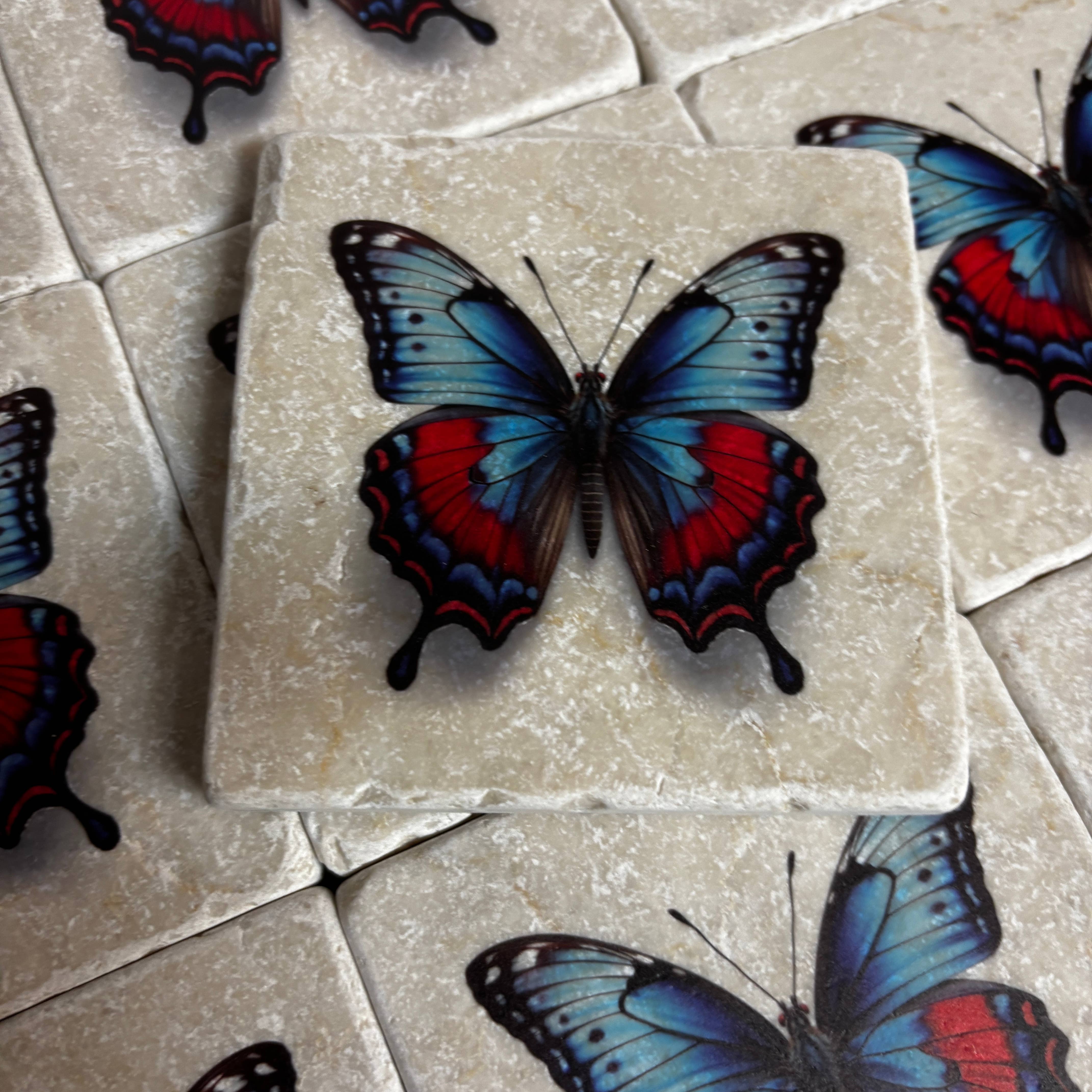 Henri Banks - Creative Gifts - Wholesale Decorative Tabletop Object - Butterfly on marble tile5