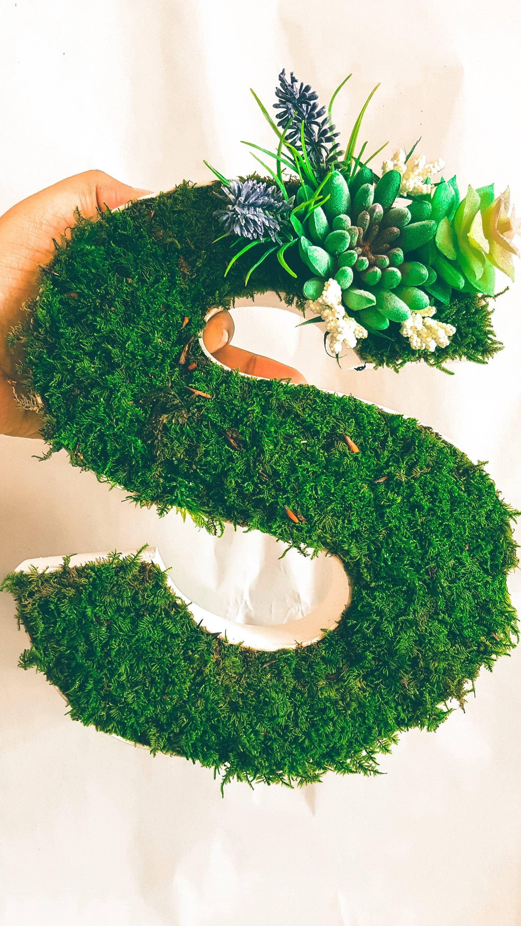 Rishstudio - Wholesale Decorative tabletop object - Moss Letters, Custom Moss Letters, Personalised wedding Letters, Moss Art, Moss Logo,Wedding letters,wooden Letters,Christmas Gifts for her,9
