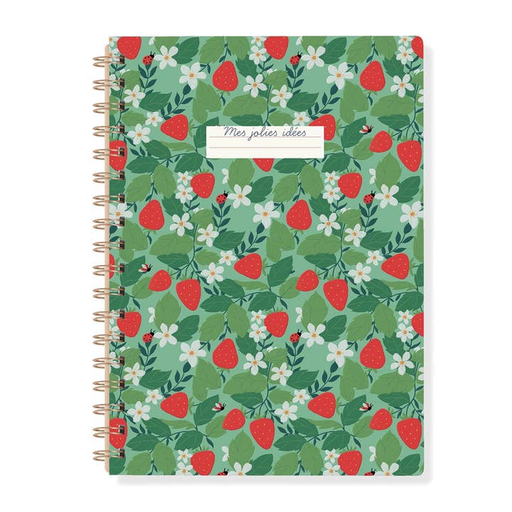 A5 spiraalvormig notitieboek - Cottage garden voor wholesale door Hirondelle & Cie