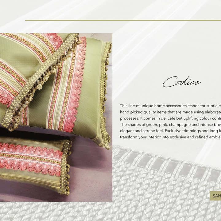 San Leucio 1789 - Wholesale Throw/Decorative Pillow - TEODOSIO REVERSIBLE CUSHION - GREEN
CODE COLLECTION2