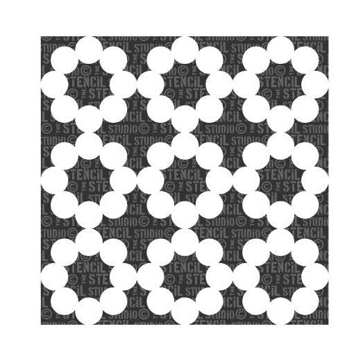 Linka Circles Stencil for wholesale by The Stencil Studio