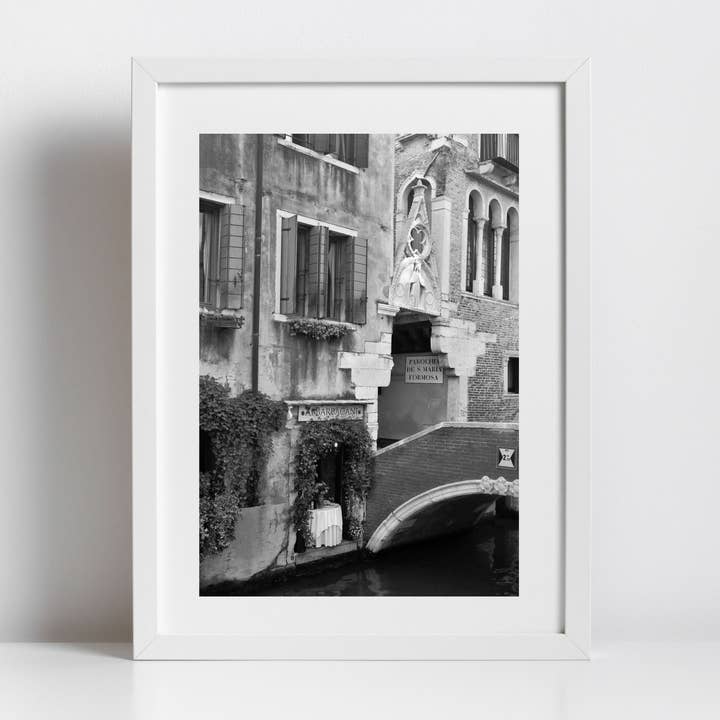 Ai Barbacani Venice Italy Fine Art Black And White Photography Print for wholesale by Mo & Paul Photography