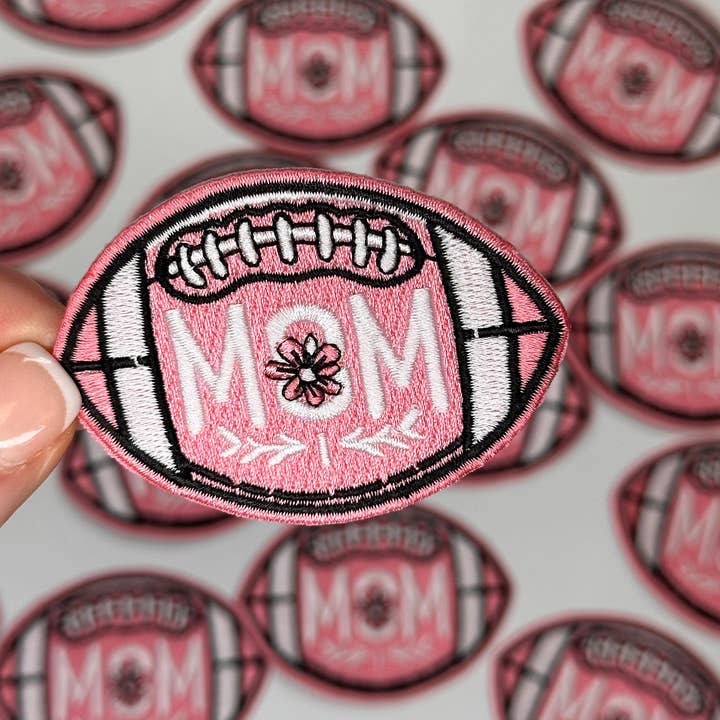 Aloe and Milk Boutique - Wholesale Patch - Football Mom Flower ball, game day, mom patch, sports patch