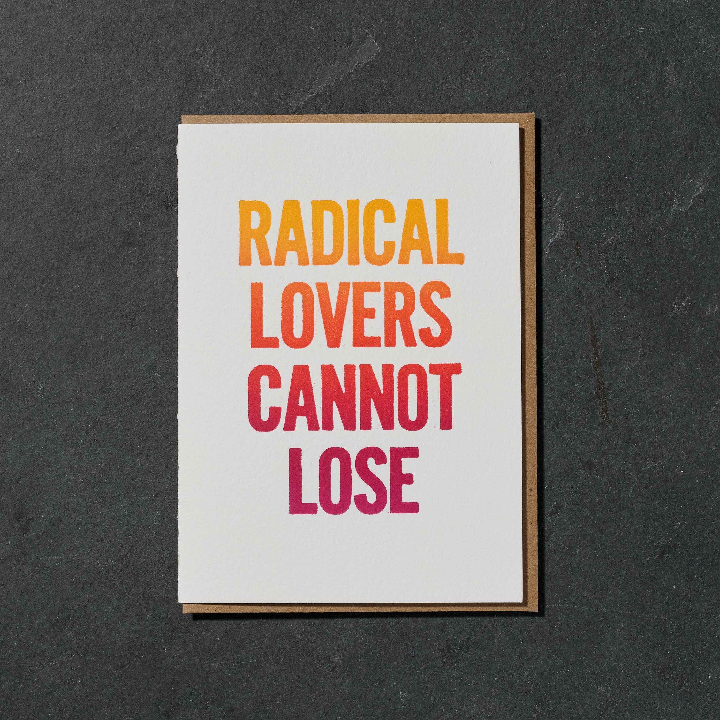Etc. Letterpress - Wholesale Love Card - Radical Lovers Card