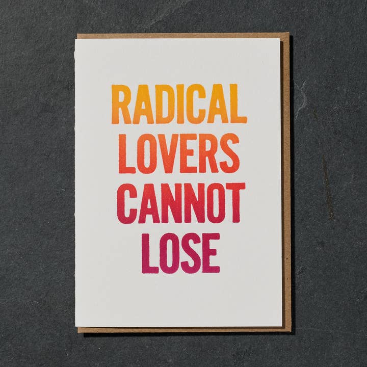 Etc. Letterpress - Wholesale Love Card - Radical Lovers Card