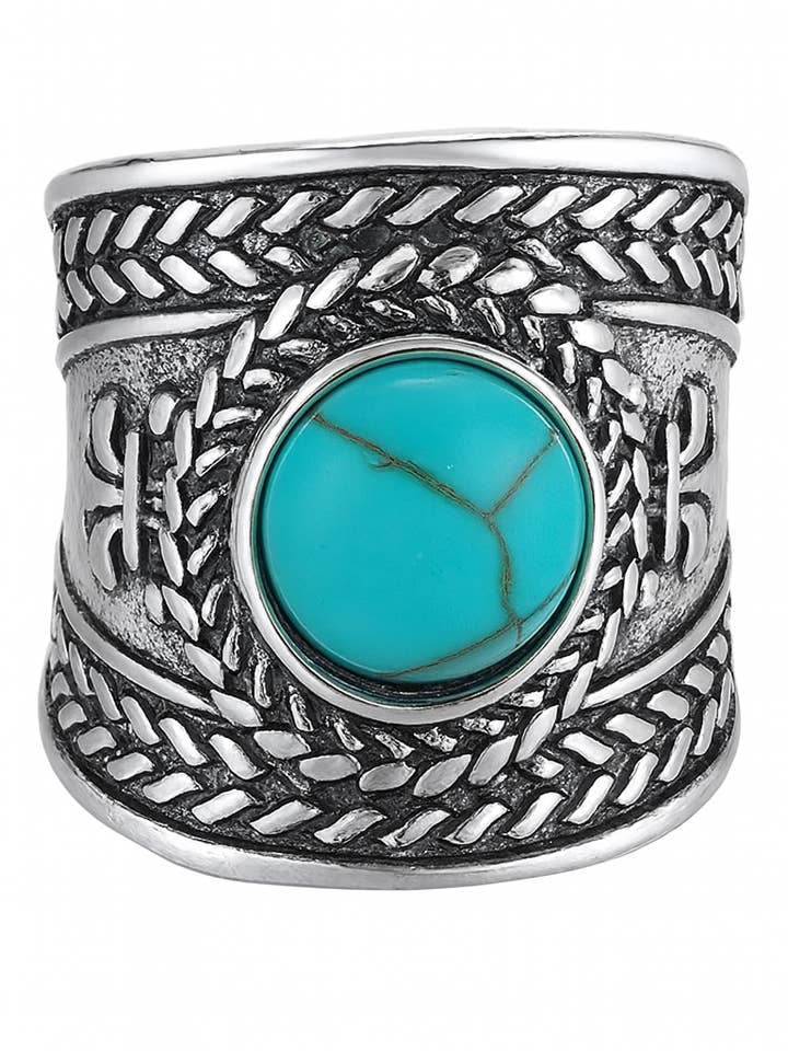 Anello a polsino Turquoise Trail per la vendita all'ingrosso da parte di The Bling Barn