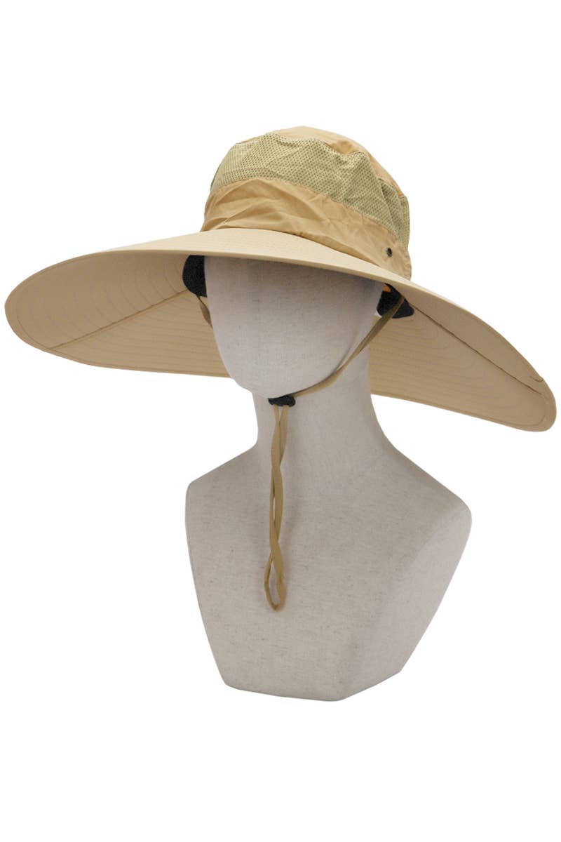 Cap Zone - Wholesale Vissershoedje - Dames - Boonie vissershoed van mesh met platte bovenkant en extra brede rand8