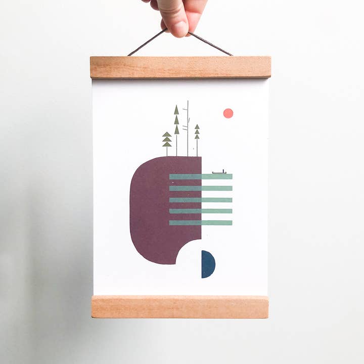 Pagaie de midi imprimée, 6 x 8 po pour la vente par Gingerly Press
