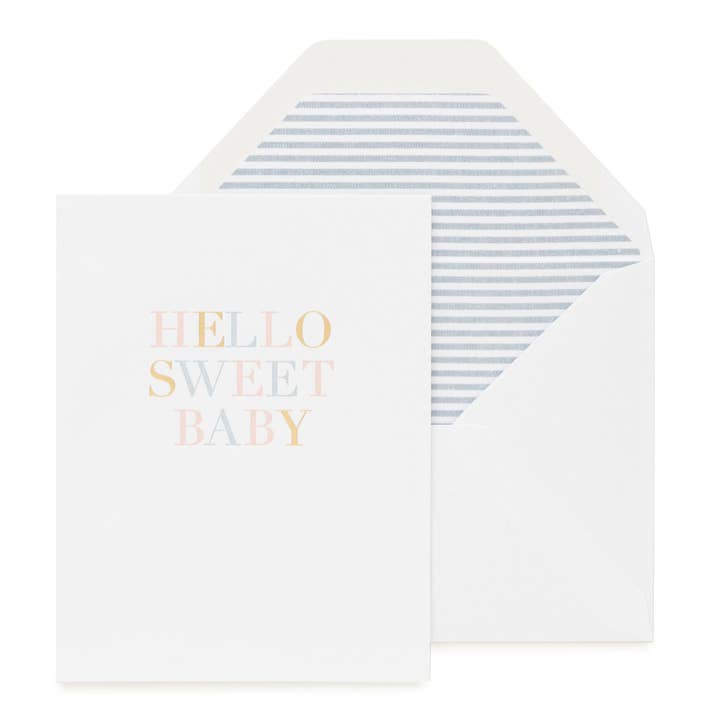 Sugar Paper - Wholesale Baby Card - Hello Sweet Baby