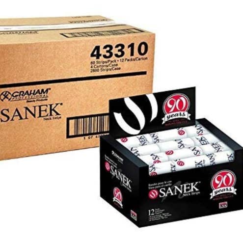 SANEK NECK STRIPS CONFEZIONE DA 4 CARTONI 2880 STRISCE IN TOTALE per la vendita all'ingrosso da parte di Majestic Wholesale