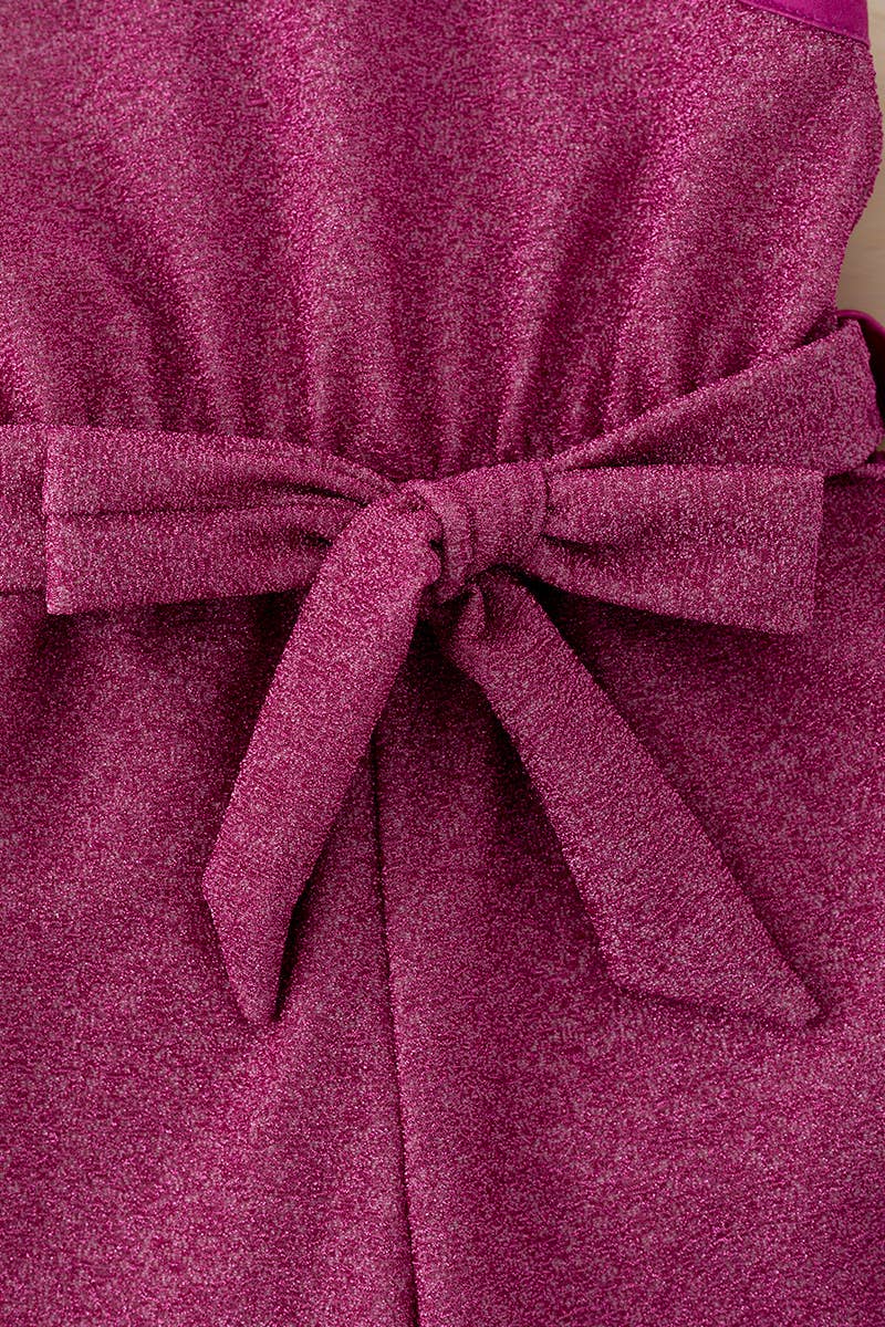 Kids Charm Online - Vente Combishort – enfant - Combinaison chatoyante fuchsia avec fermeture éclair au dos. PNG50031 AMY1