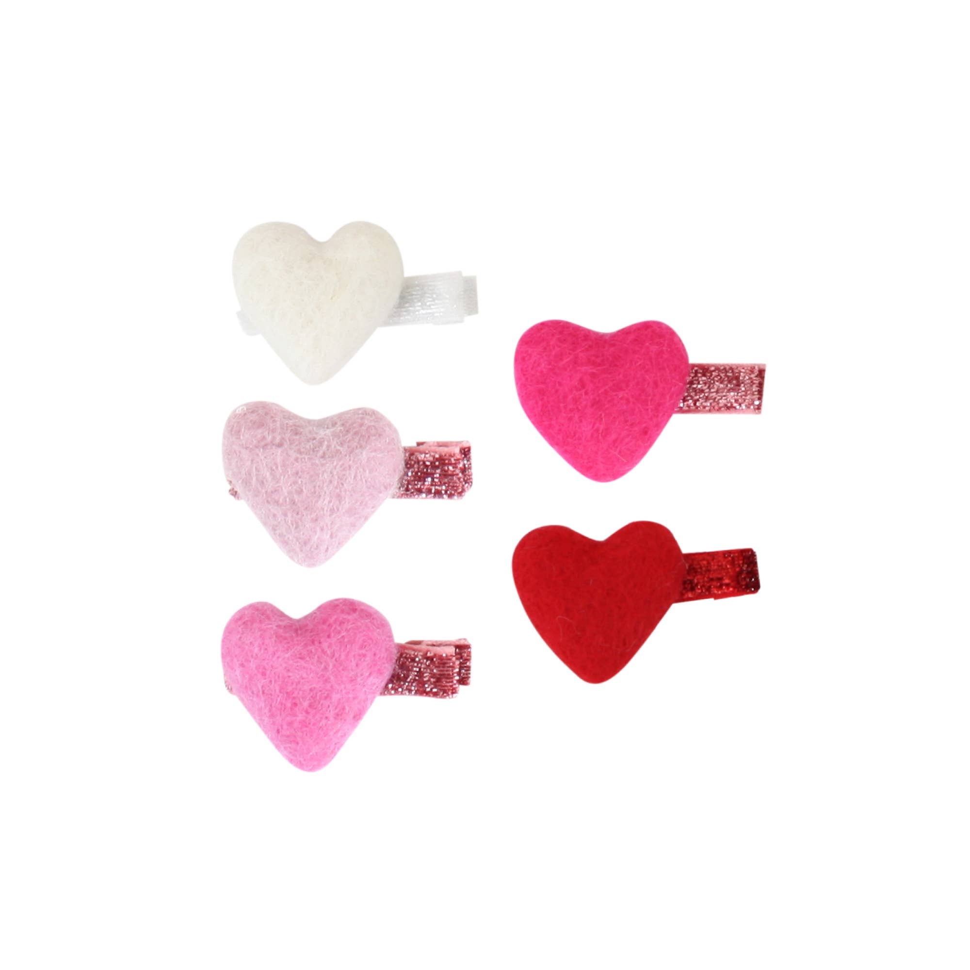 Bows Arts - Wholesale Hair Clip - Kids - Felt Heart Clip Set
