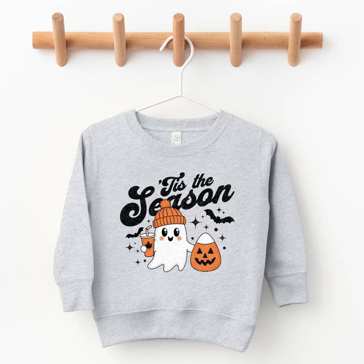 Tis The Season Ghost Retro - Toddler Graphic Sweatshirt and Youth Graphic Sweatshirt for wholesale by The Juniper Shop Wholesale