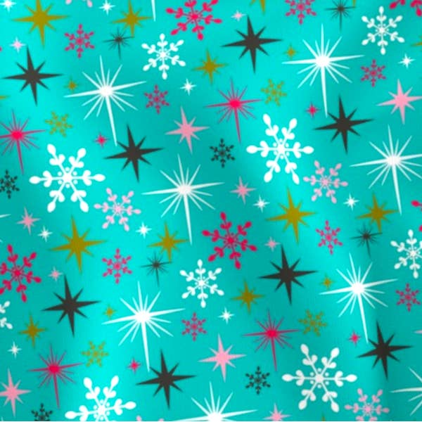 Retro Snowflakes RUFFLECT® Dog Bandana for wholesale by RUFFLECT Dog Bandanas