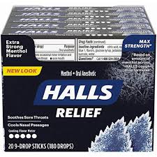 Long Island Candy Factory - Wholesale Lozenges/Cough Drops - Halls Extra Strong Cough Drops 20 Count