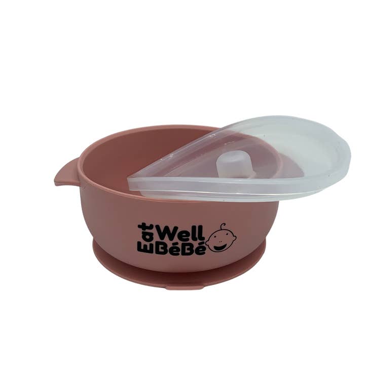 Silicone Suction Bowl - Pink for wholesale by Eat Well Bebe