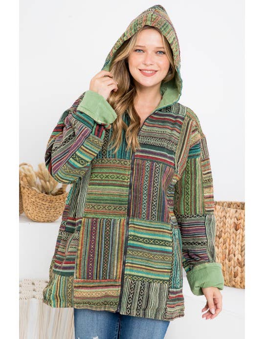 Kathmandu Imports - Wholesale Jacket - Women's - Unisex Patchwork Jacket (KT-1309)2