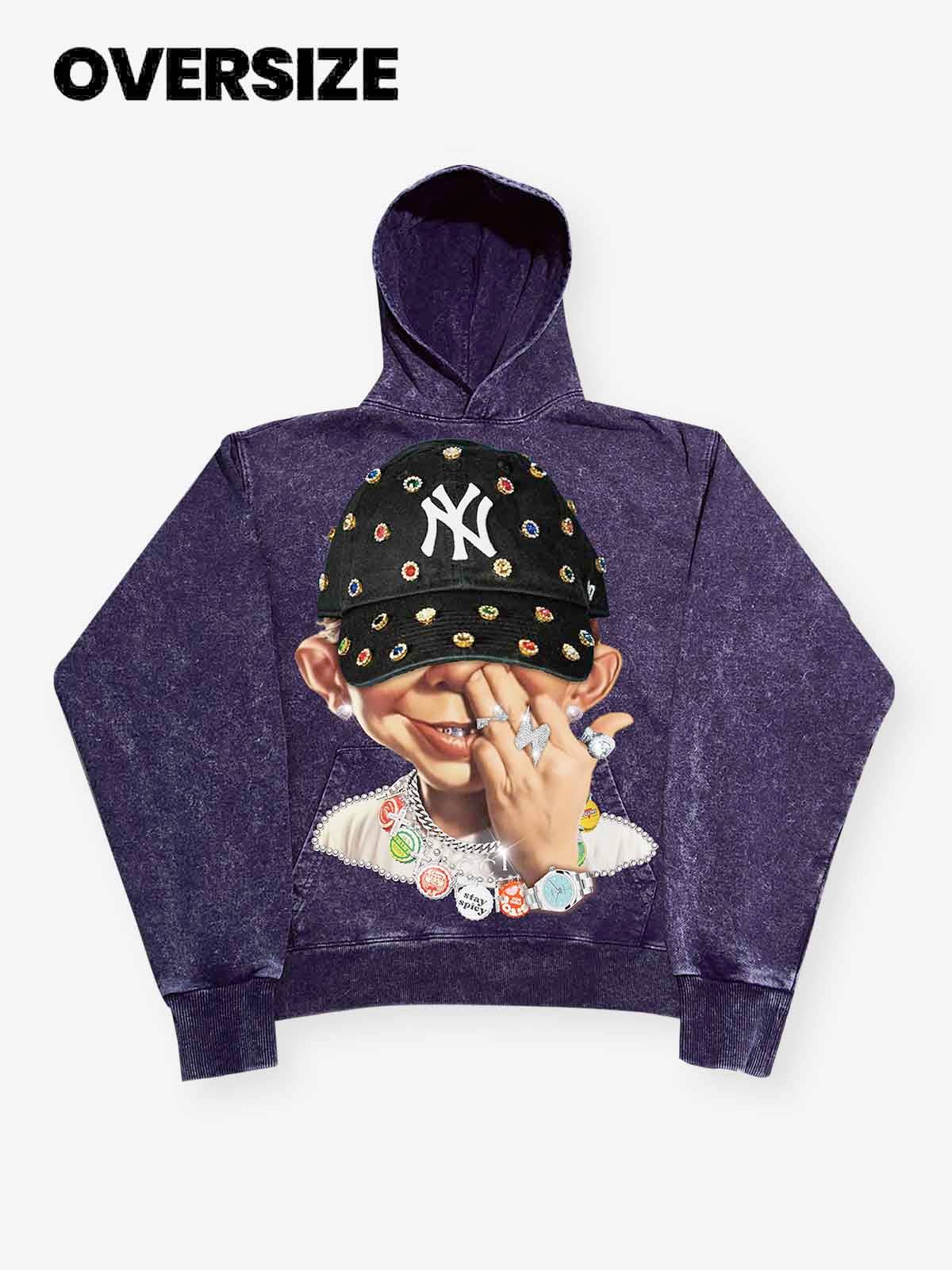 NOISSEY - Vendita all'ingrosso Felpa con cappuccio - Unisex - Felpa con cappuccio personalizzata alla moda Hip-Hop di alta qualità Bad Boy3