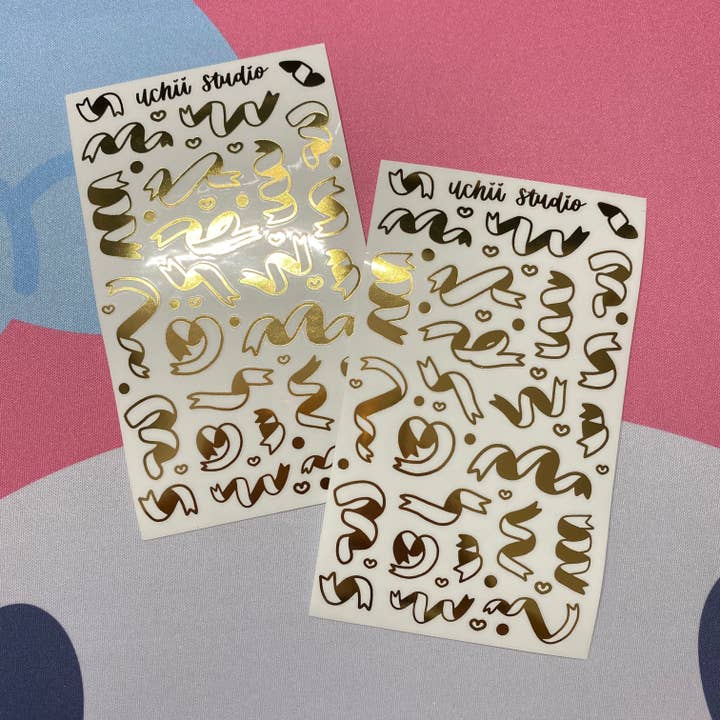 Clear Foil Ribbons for wholesale by uchii studio