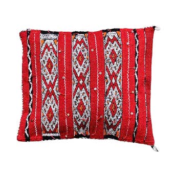Cuscino Kilim rosso marocchino per la vendita all'ingrosso da parte di Mazir Décoration
