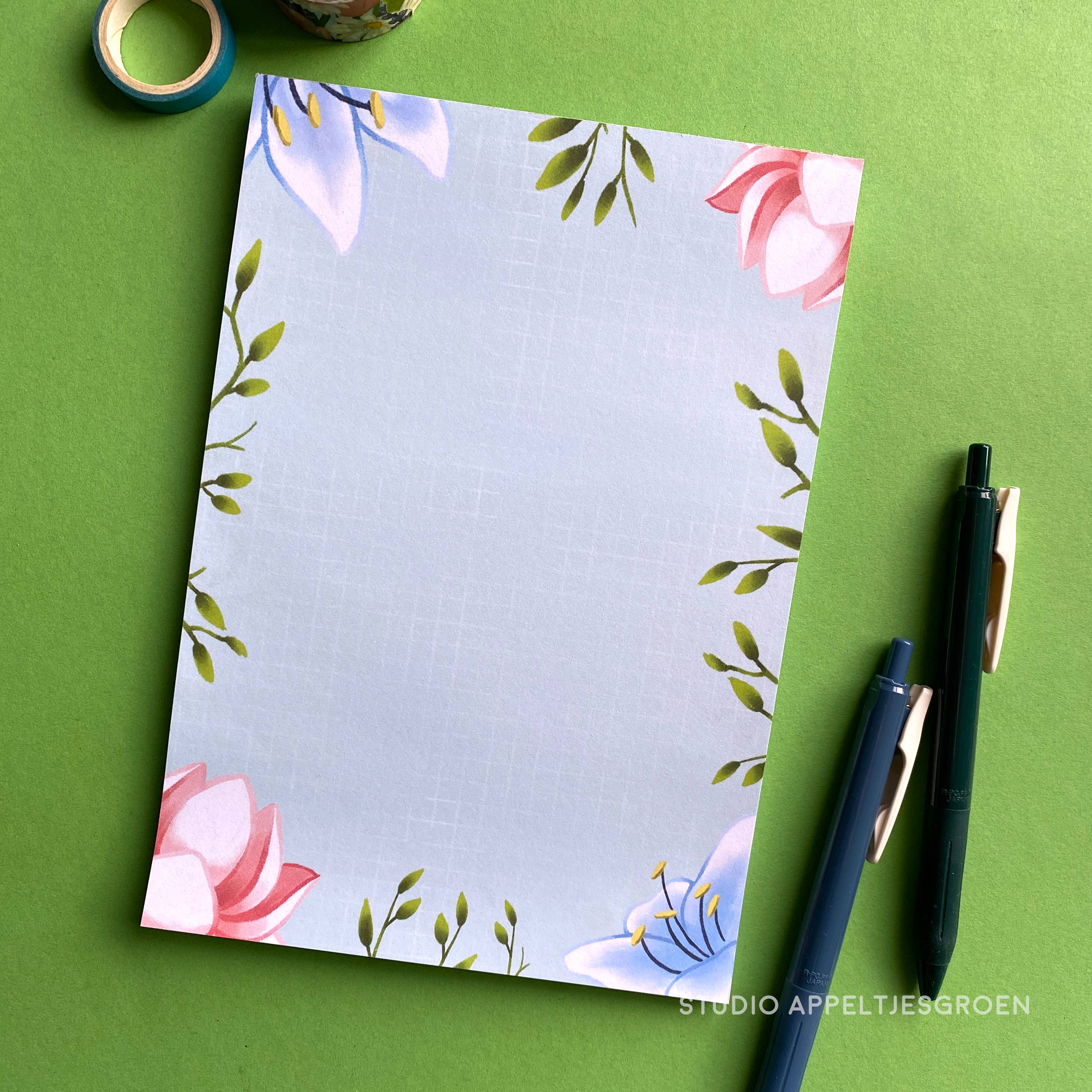 Studio Appeltjesgroen - Wholesale Notepad - Flowers  notepad A53
