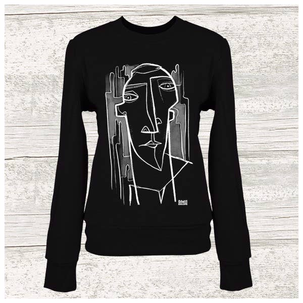 Sweatshirt à col ras du cou Face 2 pour femmes pour la vente par Collecteeve