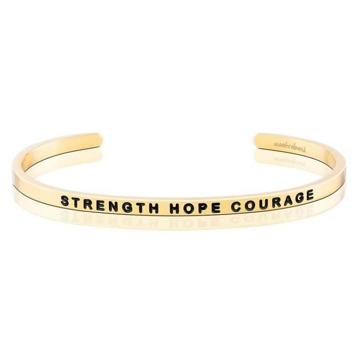 MantraBand - Wholesale Cuff Bracelet - Strength Hope Courage