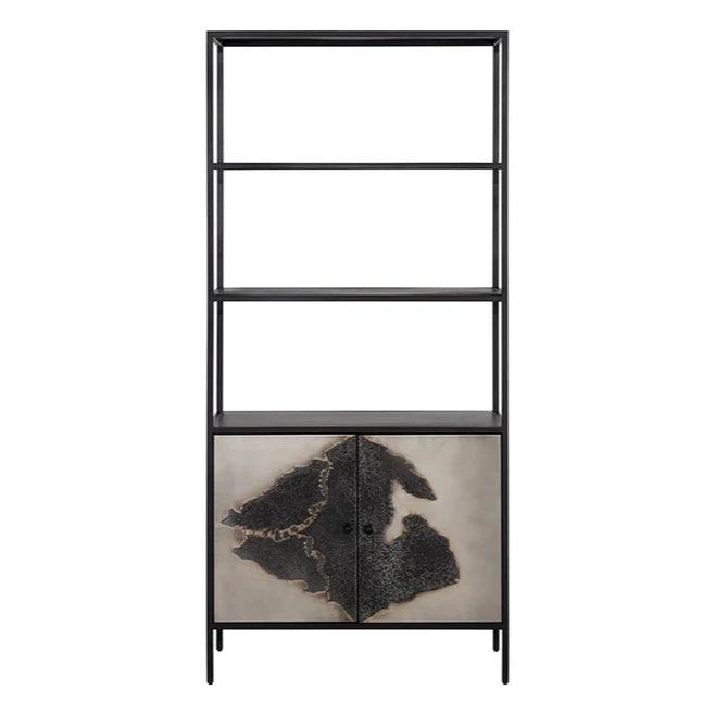 LOOMLAN - Wholesale Bookcase - Arlington Bookcase Unique Patina Black Iron
