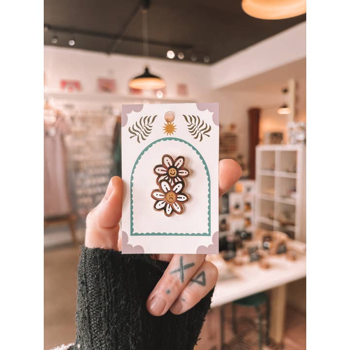 Betty Ratbag – wholesale Lapel pin/button – Happy/Sad Pin