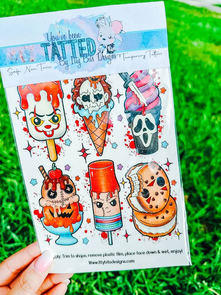 Horror Pops Temporary Tattoos for wholesale by Itty Bits Designs