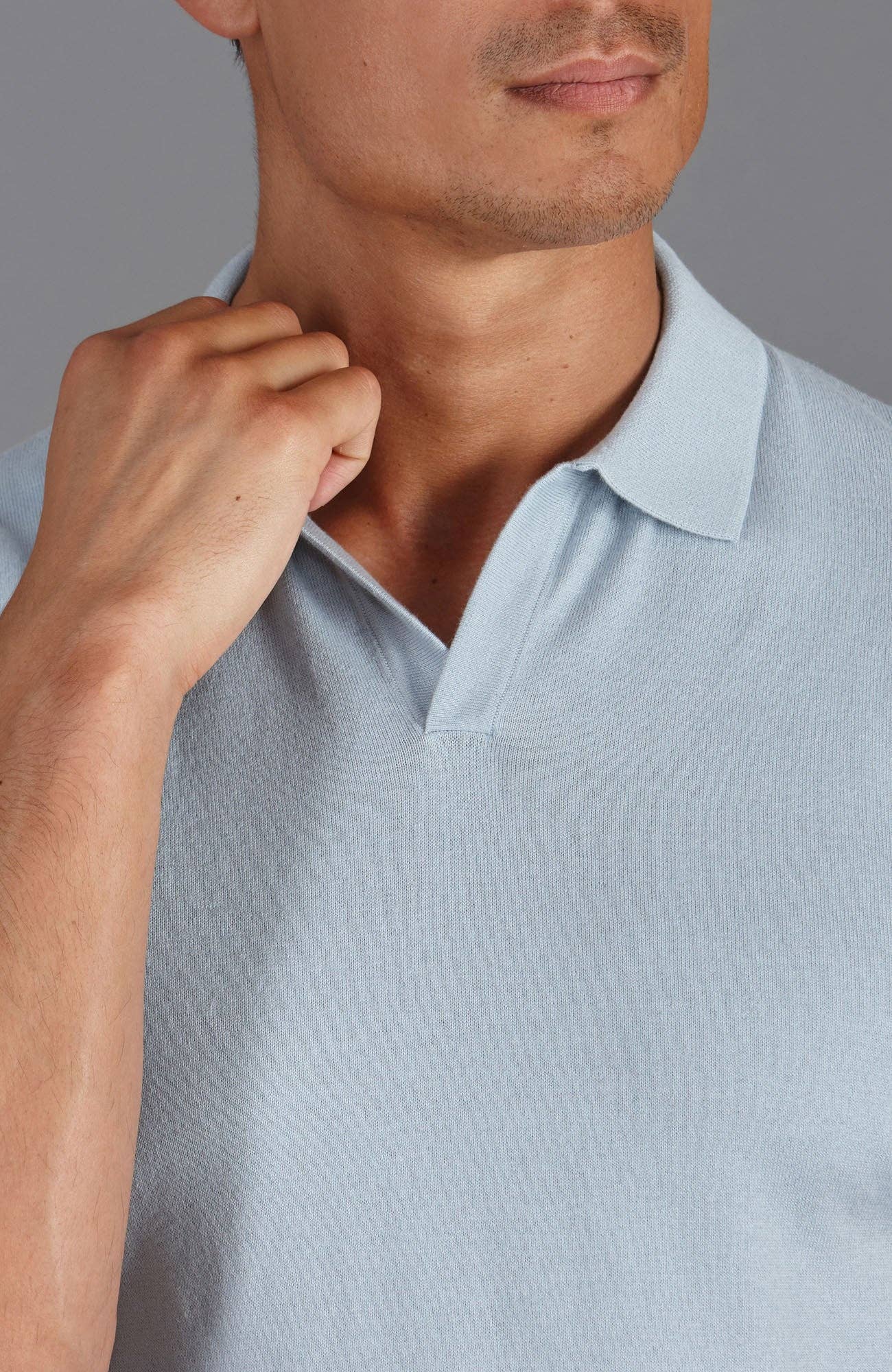 Paul James Knitwear - Wholesale Polo - Heren - Heren Ultra Fijne Katoenen Poloshirt Zonder Knopen8