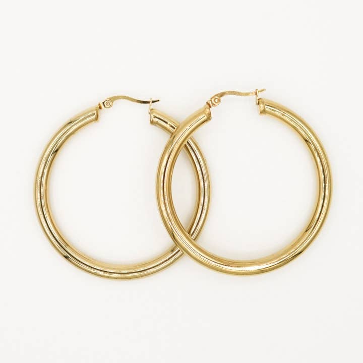 Your Everyday Hollow Hoops (Gold) for wholesale by Atelier SYP
