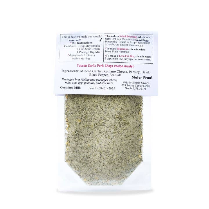 Simply Savory - Wholesale Dip - Tuscan Garlic Dip Mix2