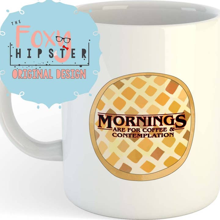 Stranger Things Inspired 11oz Coffee Mug Waffle Mornings for wholesale by The Foxy Hipster