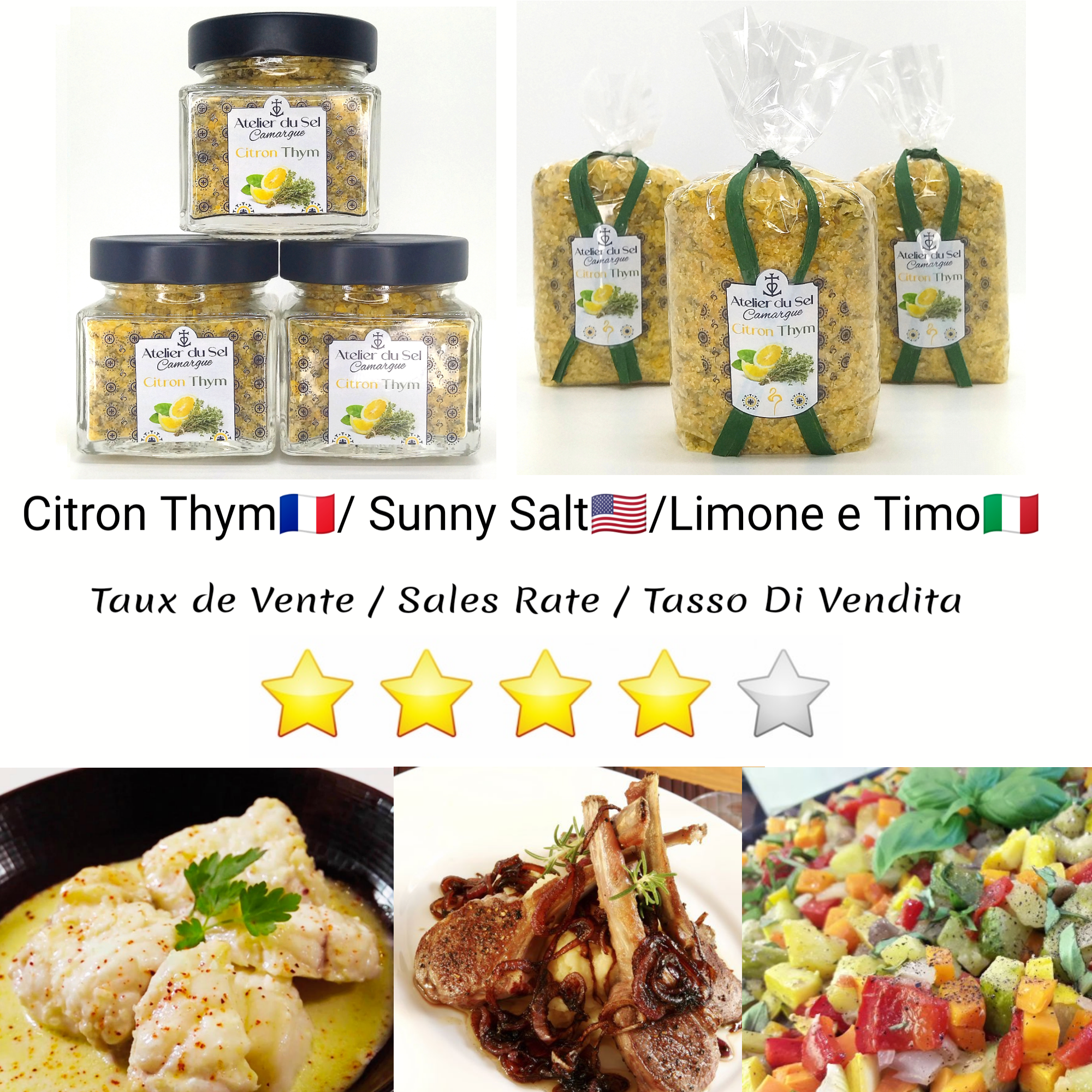 Atelier du Sel Camargue – wholesale Salt – Citron- och timjansalt - 200 g1