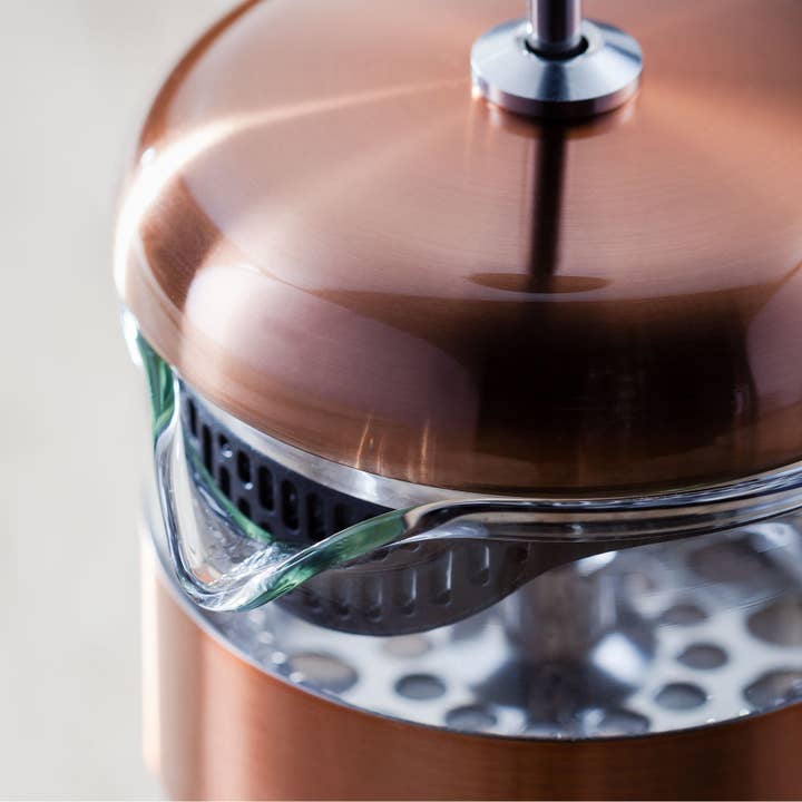 Judge UK - Wholesale French Press - Judge Coffee, 3 Cup Glass Cafetiere, 350ml, Copper
