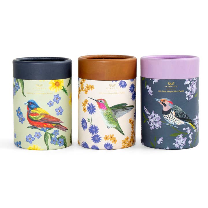 Feathered Friends - 100 Piece Birds Jigsaw Puzzles Set of 3 for wholesale by 1canoe2 | One Canoe Two Paper Co.