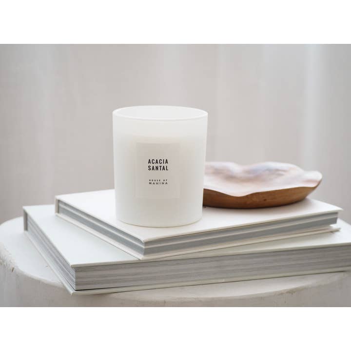 Acacia Santal Classic Candle 12 oz for wholesale by House of Mahina (formerly Makana)