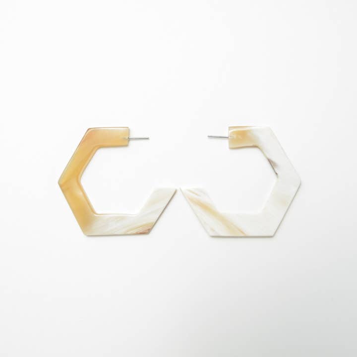 MAADILI COLLECTIVE – wholesale Hoop earrings – Honeycomb Hoop Earrings7