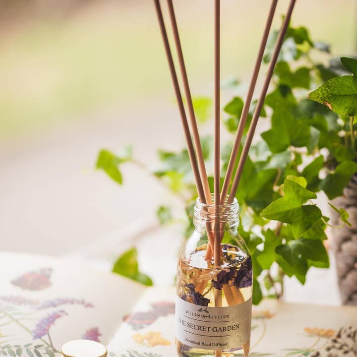 Willow & Blossom Botanicals - Wholesale Reed Diffuser - Botanical Reed Diffuser with dried flowers;choose your scent