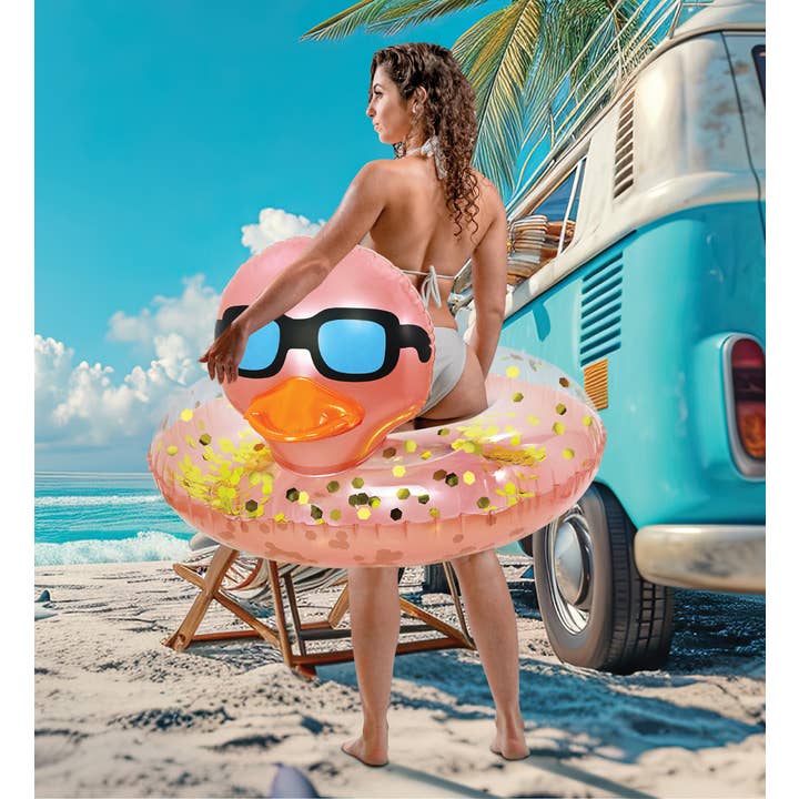 Cota Global - Wholesale Inflatables - Pool Float - Duck Pool Tube - Rose Gold3