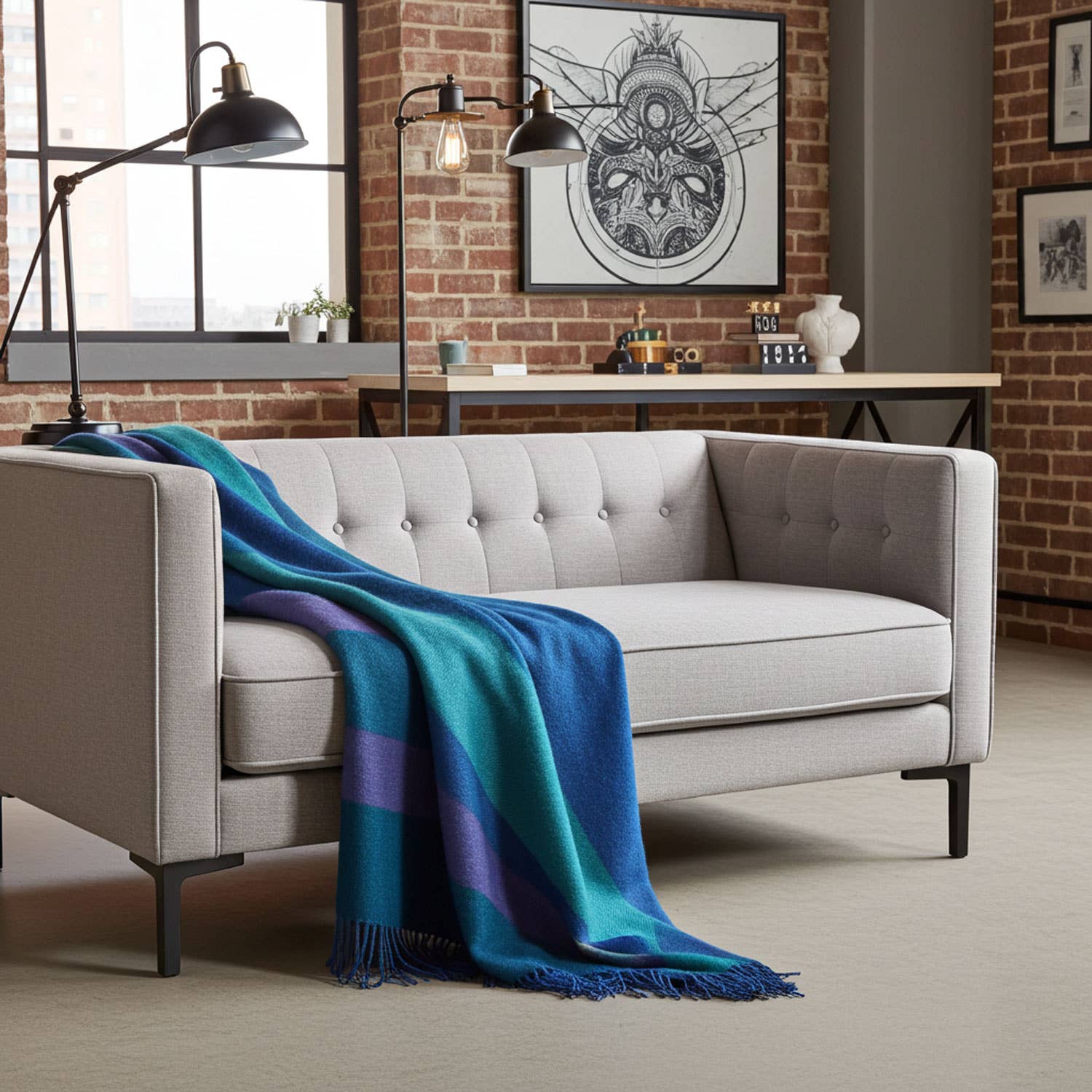 Shupaca Alpaca - Wholesale Throw Blanket - NEW! 100% Baby Alpaca Throw - Adriatic1