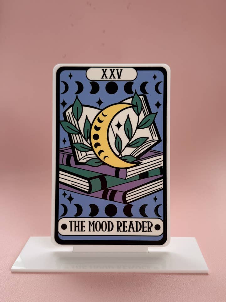 Mood Reader Tarot Card Acrylic Shelf Sitter w/Stand for wholesale by The Bookish Bird Co.