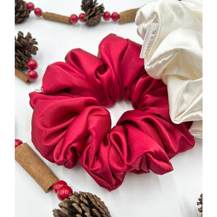 Valentine Red XXL Satin Scrunchie for wholesale by Timber & Vine Co.