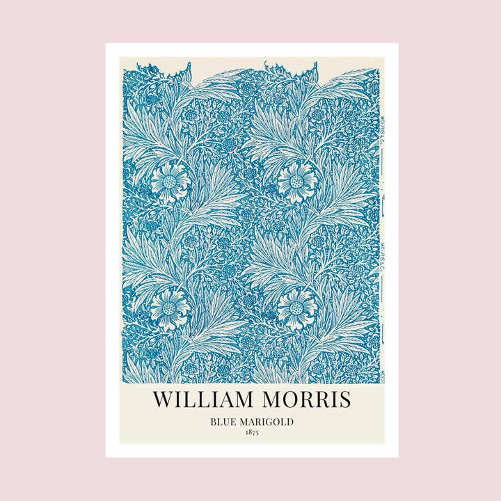 Estampa floral vintage William Morris Blue Marigold por atacado de Holland Road Prints